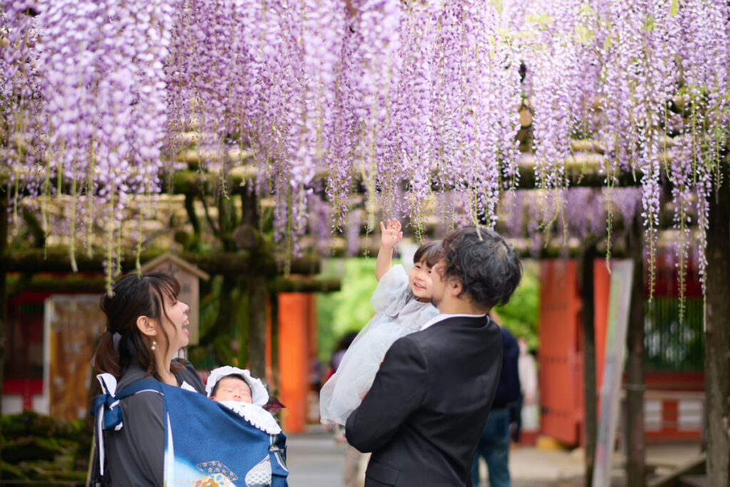 お宮参り奈良県・京都府木津川市_フォトスタジオワタナベ(渡辺写真館)_春日大社への産着レンタル